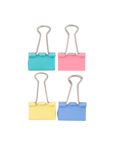 Clips hartie color Deli DLE8553A, 32 mm, 24 buc/cutie plastic