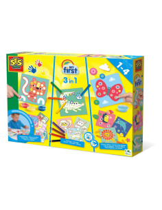 SA14489-MG,Set 3 in 1 de Pictat cu Degetul, de Colorat si de Lipit