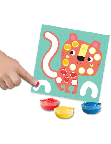 SA14489-MG,Set 3 in 1 de Pictat cu Degetul, de Colorat si de Lipit