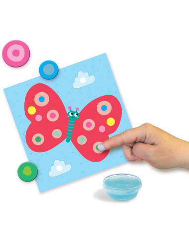 SA14489-MG,Set 3 in 1 de Pictat cu Degetul, de Colorat si de Lipit