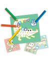 SA14489-MG,Set 3 in 1 de Pictat cu Degetul, de Colorat si de Lipit