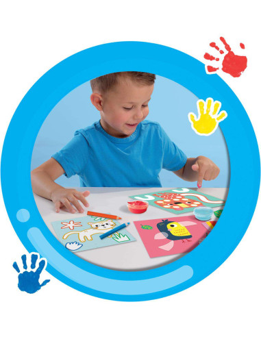 SA14489-MG,Set 3 in 1 de Pictat cu Degetul, de Colorat si de Lipit