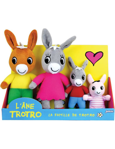 JE024391-MG,Set 4 Plusuri Jemini Familia Magarusilor Trotro