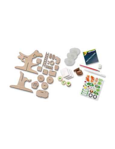 SA25202-MG,Set Creativ Casuta Cu Gradina Din Copac