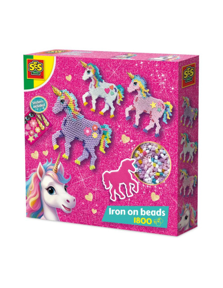 SA14728-MG,Set Creativ Cu Margelute Si Abtibilduri - Unicorni