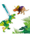 SA14284-MG,Set De Carioci Cu Aerograf Si Dinozauri De Lemn
