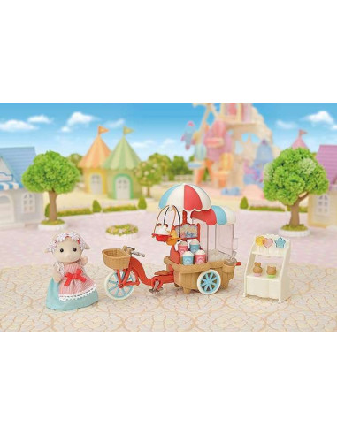 SF5653-MG,Sylvanian Families - Set Stand Tricicleta pentru Popcorn