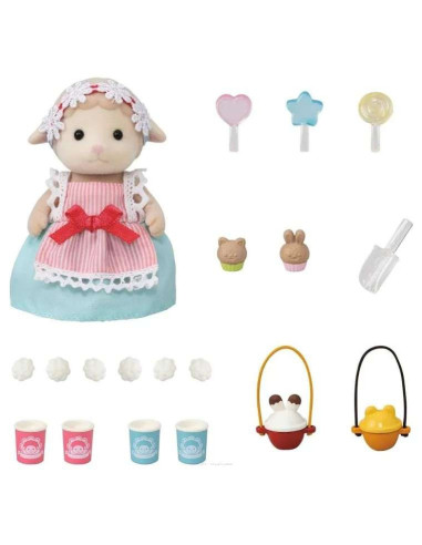 SF5653-MG,Sylvanian Families - Set Stand Tricicleta pentru Popcorn
