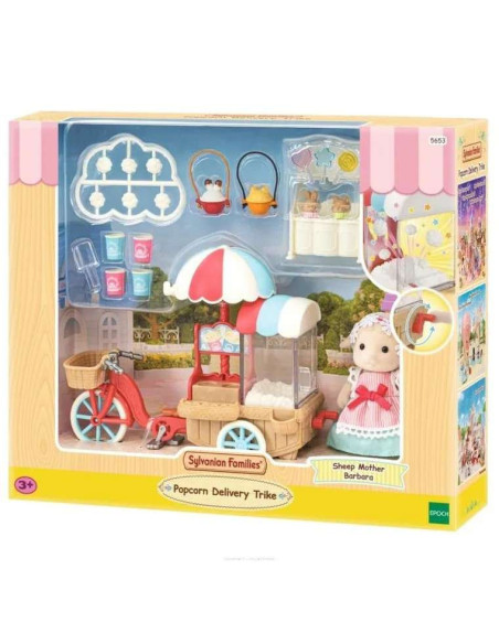 SF5653-MG,Sylvanian Families - Set Stand Tricicleta pentru Popcorn