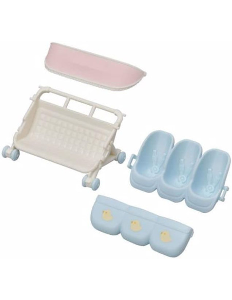 SF5533-MG,SYLVANIAN FAMILIES-CARUCIOR PENTRU IEPURASI TRIPLETI