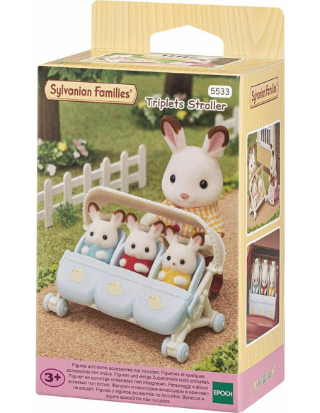 SF5533-MG,SYLVANIAN FAMILIES-CARUCIOR PENTRU IEPURASI TRIPLETI