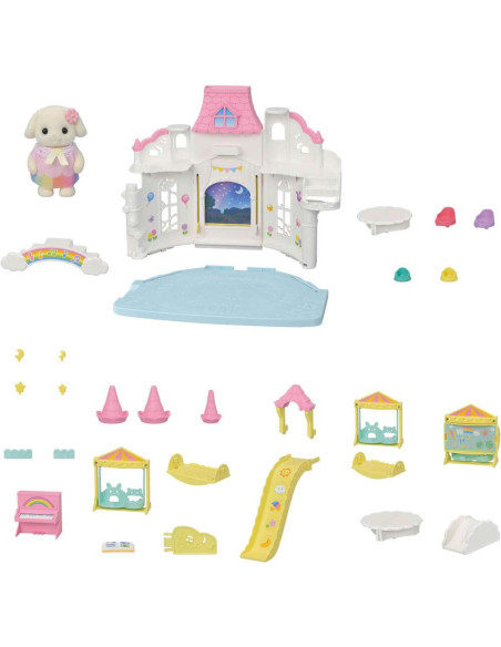 SF5743-MG,Sylvanian Families-Loc De Joaca Castel Culori Vesele