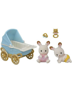 SF5432-MG,Sylvanian Families-Set Carucior Iepurasi Gemeni