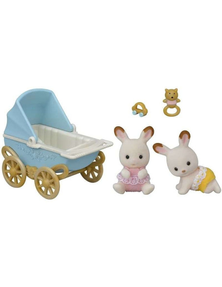 SF5432-MG,Sylvanian Families-Set Carucior Iepurasi Gemeni
