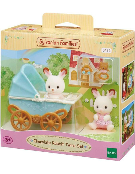 SF5432-MG,Sylvanian Families-Set Carucior Iepurasi Gemeni