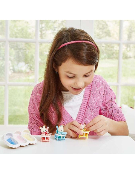 SF5532-MG,Sylvanian Families-Set De Ingrijire A Iepurasilor Tripleti