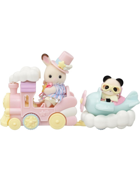 SF5819-MG,SYLVANIAN FAMILIES-SET PARC DISTRACTIE AVION SI TRENULET
