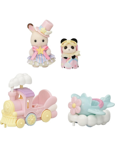 SF5819-MG,SYLVANIAN FAMILIES-SET PARC DISTRACTIE AVION SI TRENULET