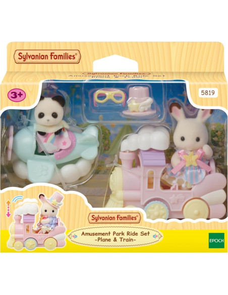 SF5819-MG,SYLVANIAN FAMILIES-SET PARC DISTRACTIE AVION SI TRENULET