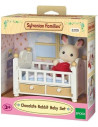 SF5017-MG,Sylvanian Families-Set Patut Bebe Iepuras Chocolate