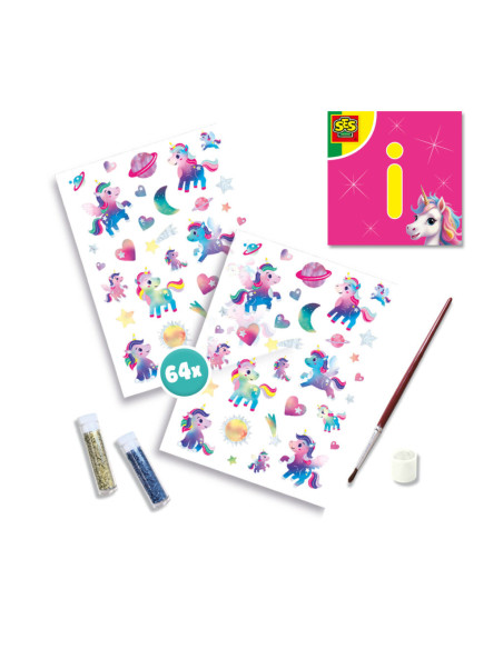 SA14724-MG,Tatuaje Si Sclipici - Unicorni