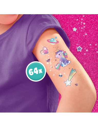 SA14724-MG,Tatuaje Si Sclipici - Unicorni
