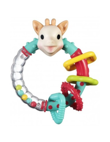 VU010179-MG,Zornaitoare Multi-texturata Girafa Sophie, Multicolora