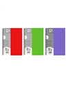 Caiet A4 cu spira Paperland, 100 file, 70g/mp, dictando, coperta plastic, Diverse culori