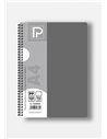 Caiet A4 cu spira Paperland, 100 file, 70g/mp, dictando, coperta plastic, Diverse culori