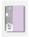 Caiet A4 cu spira Paperland, 100 file, 70g/mp, dictando, coperta plastic, Diverse culori