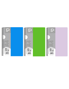 Caiet A4 cu spira Paperland, 120 file, 70g/mp, matematica, coperta plastic, Diverse culori
