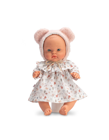 AS0527690-MG,Bebelus Alex Cu Rochita Si Caciulita Cu Urechi 36cm