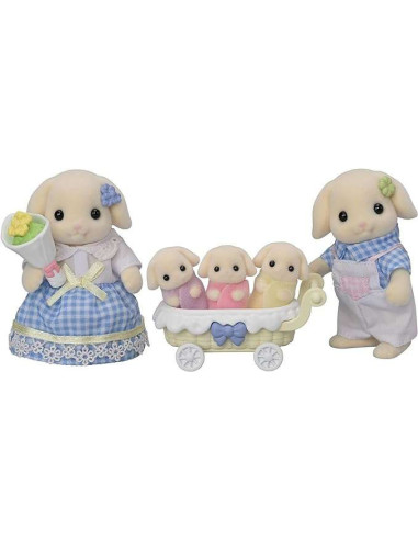 SF5735-MG,Figurine Sylvanian Families - Familia Iepurasilor Flora