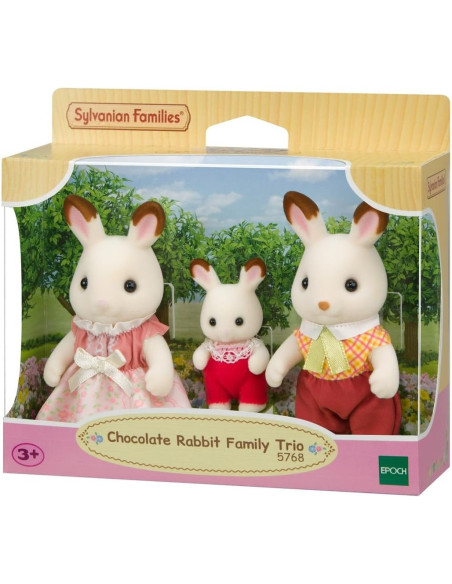 SF5768-MG,FIGURINE SYLVANIAN FAMILIES-FAMILIA IEPURASILOR CHOCOLATE TRIO