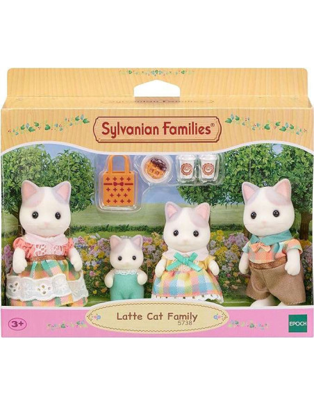 SF5738-MG,Figurine Sylvanian Families-Familia Pisicutelor Latte