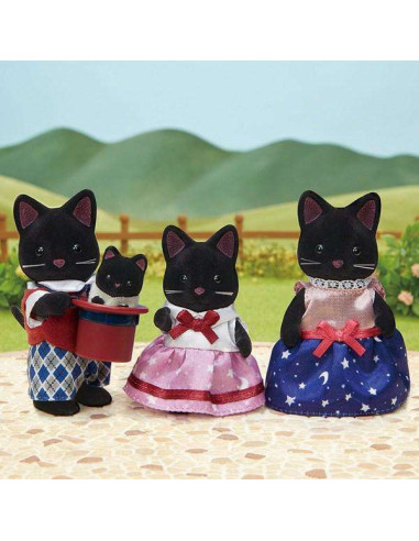 SF5530-MG,Figurine Sylvanian Families-Familia Pisicutelor Negre