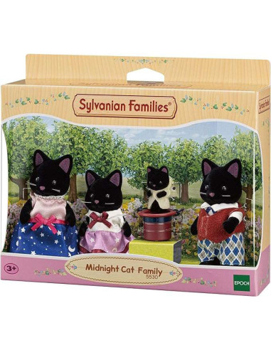 SF5530-MG,Figurine Sylvanian Families-Familia Pisicutelor Negre
