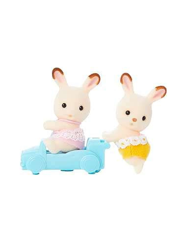 SF5420-MG,Figurine Sylvanian Families-Gemenii Iepurasi Chocolate