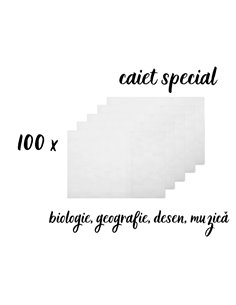 Set 100 coperti caiet biologie - geografie - muzica - desen, 495 X 175 mm, Transparente