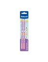 Set 2 creioane grafit Jumbo Pelikan invata sa scrii, Mov