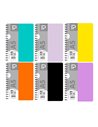 Caiet A5 cu spira Paperland, 80 file, 70g/mp, dictando, coperta plastic, Diverse culori