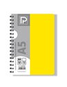 Caiet A5 cu spira Paperland, 80 file, 70g/mp, dictando, coperta plastic, Diverse culori