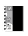 Caiet A5 cu spira Paperland, 80 file, 70g/mp, dictando, coperta plastic, Diverse culori