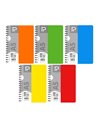 Caiet A5 cu spira Paperland, 80 file, 70g/mp, matematica, coperta plastic, Diverse culori