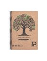 Caiet A4 cu spira Paperland, 96 file, 70g/mp, dictando, coperta carton, Natural edition