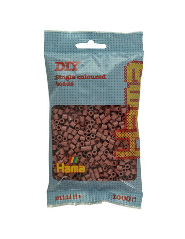 Ha207-111,Margele de calcat Hama midi roz pal inchis 1000 buc in pungulita