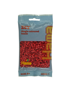 Ha207-114,Margele de calcat Hama midi rosu cires 1000 buc in pungulita