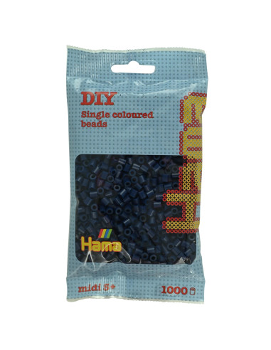 Ha207-116,Margele de calcat Hama midi albastru intunecat 1000 buc in pungulita