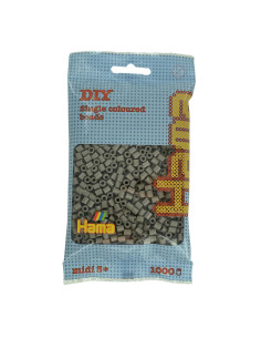 Ha207-117,Margele de calcat Hama midi gri cenusiu 1000 buc in pungulita
