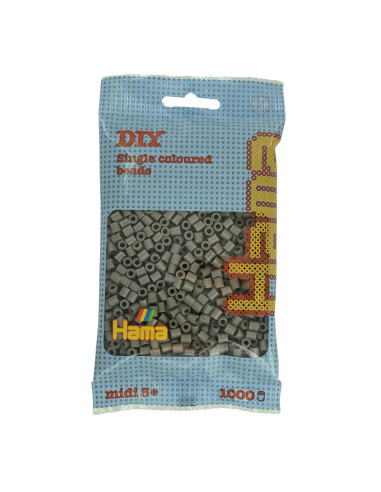 Ha207-117,Margele de calcat Hama midi gri cenusiu 1000 buc in pungulita